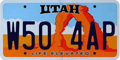 UT license plate W504AP