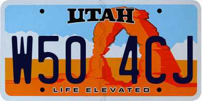 UT license plate W504CJ