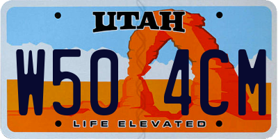 UT license plate W504CM
