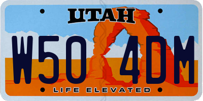 UT license plate W504DM