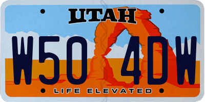 UT license plate W504DW
