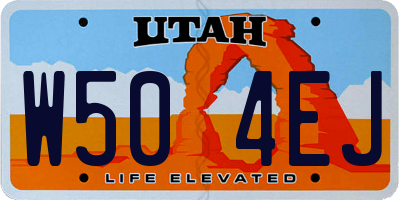 UT license plate W504EJ