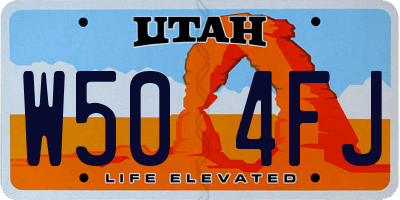 UT license plate W504FJ