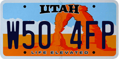 UT license plate W504FP