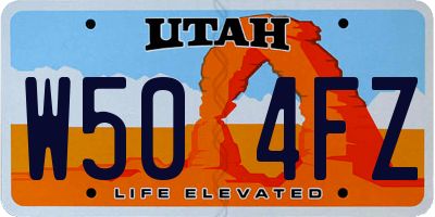 UT license plate W504FZ