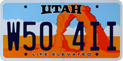 UT license plate W504II