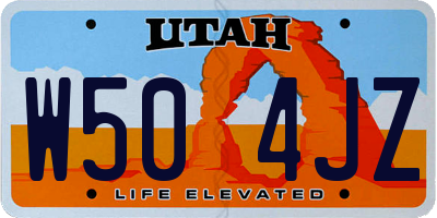 UT license plate W504JZ