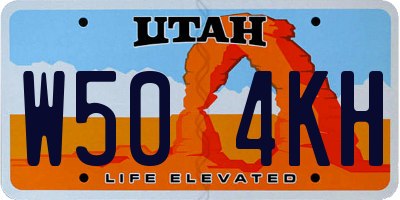UT license plate W504KH