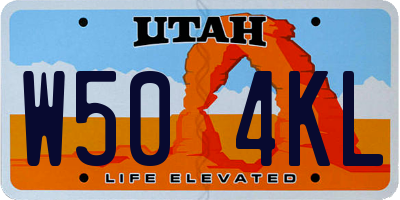 UT license plate W504KL