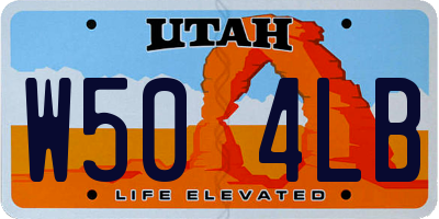 UT license plate W504LB