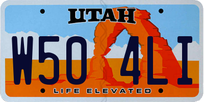 UT license plate W504LI