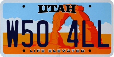 UT license plate W504LL