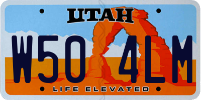 UT license plate W504LM