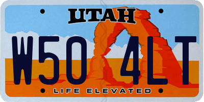 UT license plate W504LT