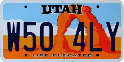 UT license plate W504LY