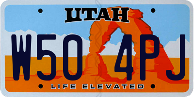 UT license plate W504PJ