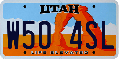 UT license plate W504SL