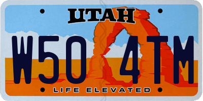 UT license plate W504TM