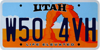 UT license plate W504VH