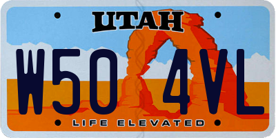 UT license plate W504VL