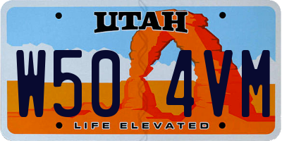 UT license plate W504VM