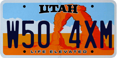 UT license plate W504XM