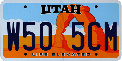UT license plate W505CM