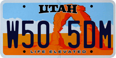 UT license plate W505DM