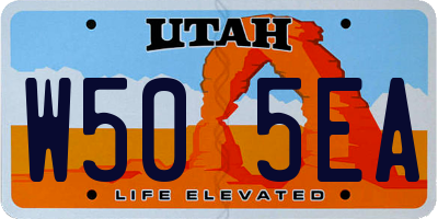 UT license plate W505EA
