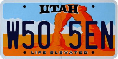 UT license plate W505EN