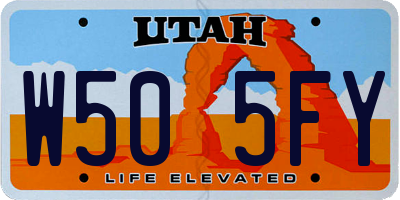 UT license plate W505FY