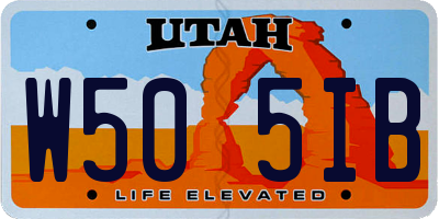 UT license plate W505IB