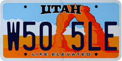 UT license plate W505LE