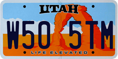 UT license plate W505TM