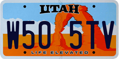UT license plate W505TV