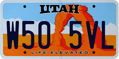 UT license plate W505VL