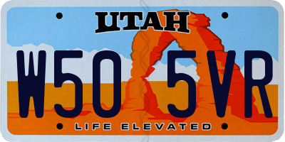 UT license plate W505VR