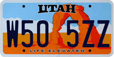 UT license plate W505ZZ