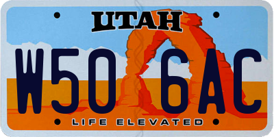 UT license plate W506AC