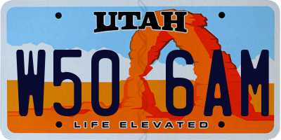 UT license plate W506AM