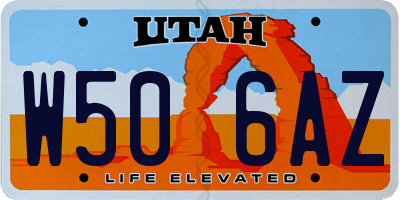 UT license plate W506AZ