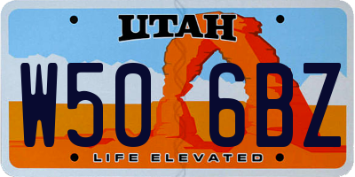 UT license plate W506BZ