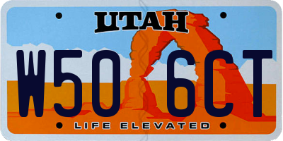 UT license plate W506CT