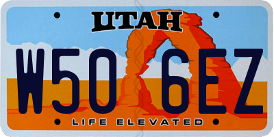 UT license plate W506EZ