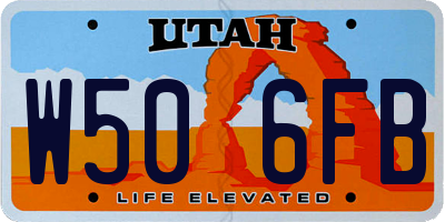 UT license plate W506FB