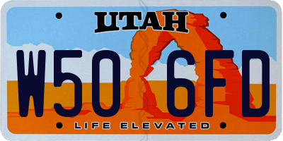 UT license plate W506FD