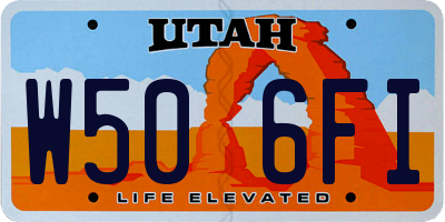 UT license plate W506FI