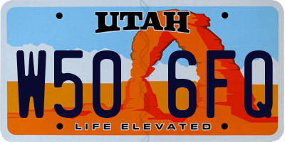 UT license plate W506FQ