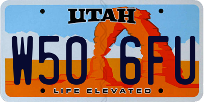 UT license plate W506FU