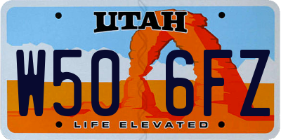 UT license plate W506FZ